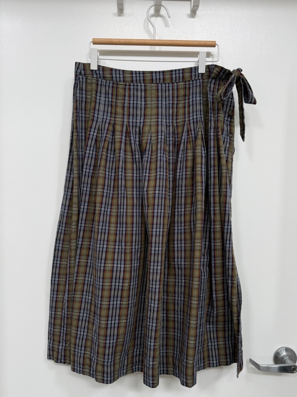 Damson Madder Josie Midi Skirt - Multi Check - Picture 4 of 8